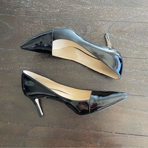 Nine West NW Mystic‎ Black Patent Leather Heels size 8.5 Classic